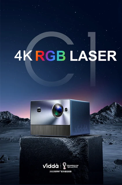 Vidda-proyector láser C1 RGB 4K, dispositivo de proyección de vídeo 3D,  3840x2160, Android, para cine