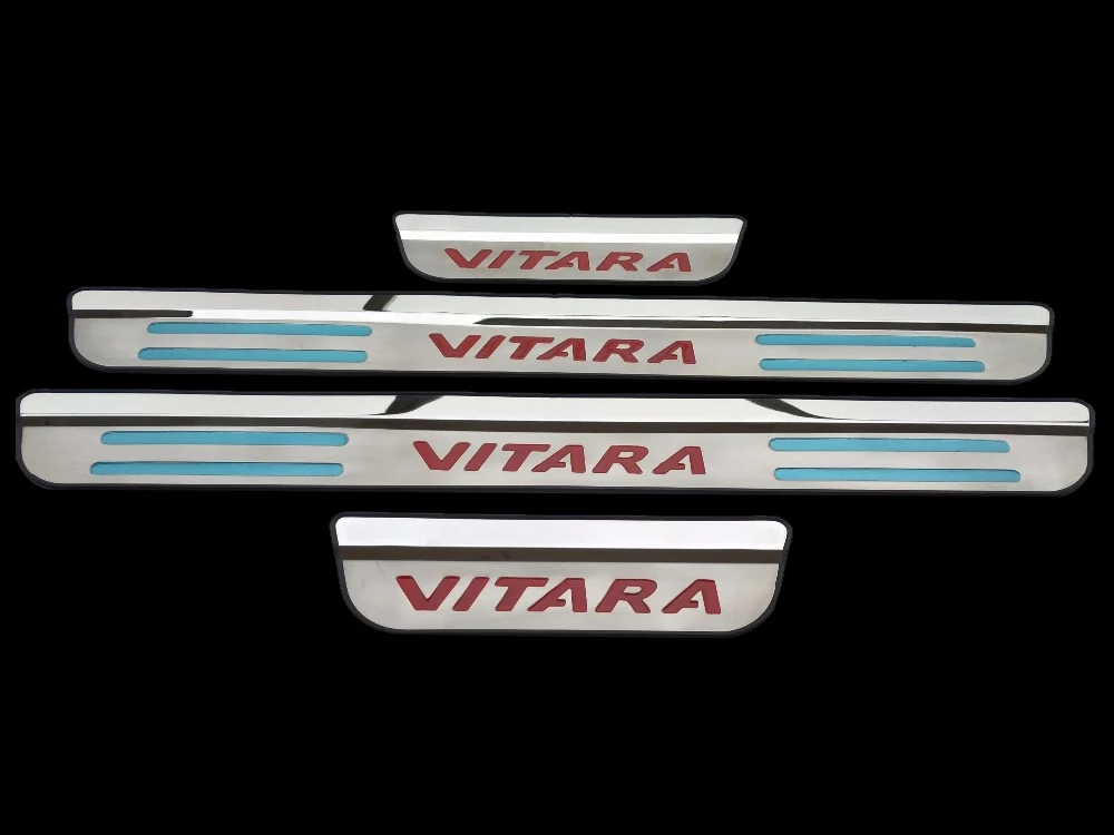 Car Door Sill Protectors Scuff Plate Pedals Sticker Strip For Suzuki Vitara 2015