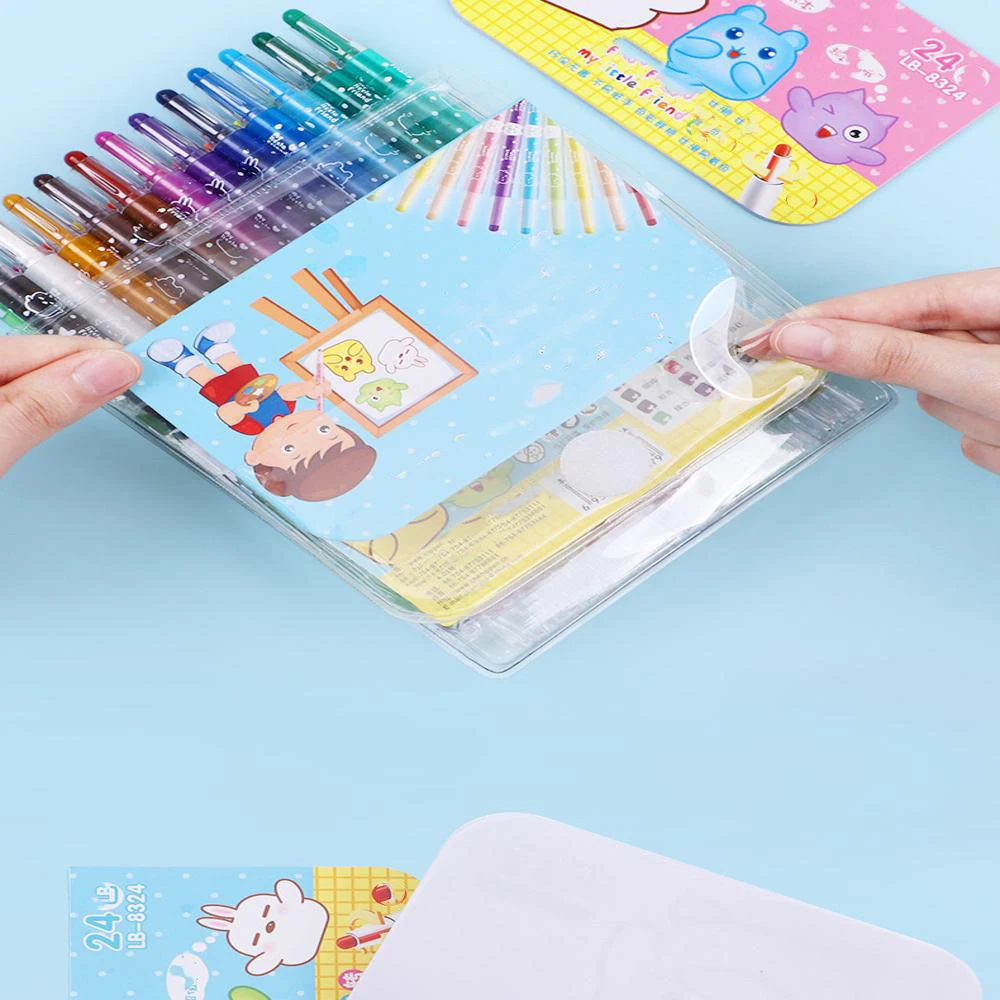 New Rabbit Rotating Crayon Children's Kindergarten Painting Brush Brush Multi-color Set