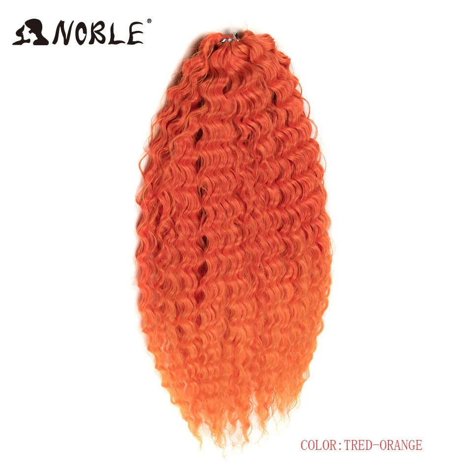 Noble Synthetic Hair Cosplay Water Wave 24Inch Twist Crochet Hair Braid Hair Ombre Blonde Pink Deep Wave Braiding Hair Extension