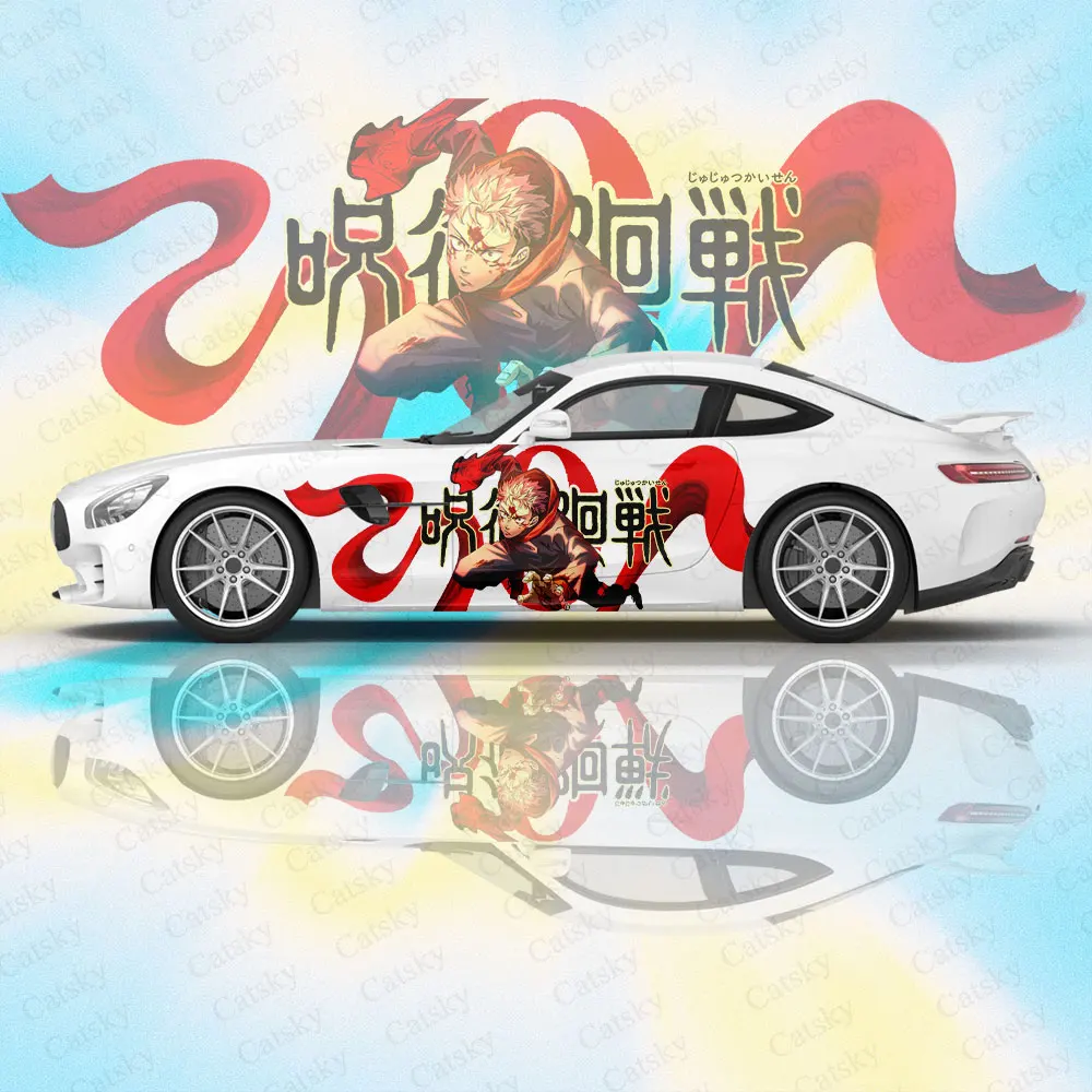 Autocollants décoratifs de voiture Anime, Jujutsu, Kaimmense, graphiques  latéraux, accessoires de modification, décalcomanies d'emballage de course  de douleur - AliExpress