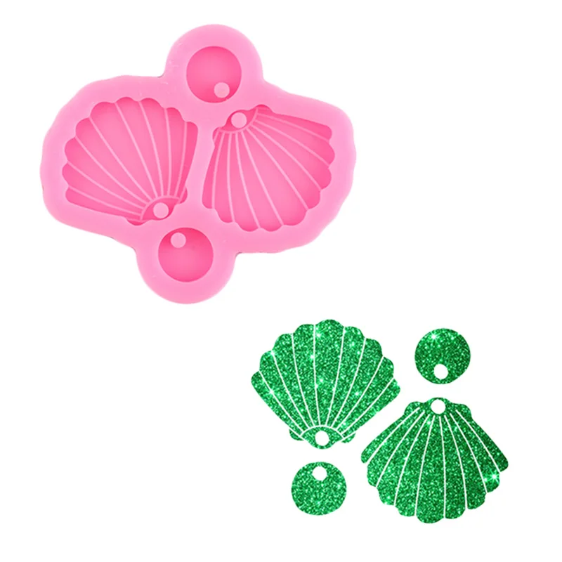 Silicone Mold Shell Silicone Resin Mold Earring Resin Molds Keychain Crafts Epoxy Baking Molds Jewerly Making Chocolate Candy