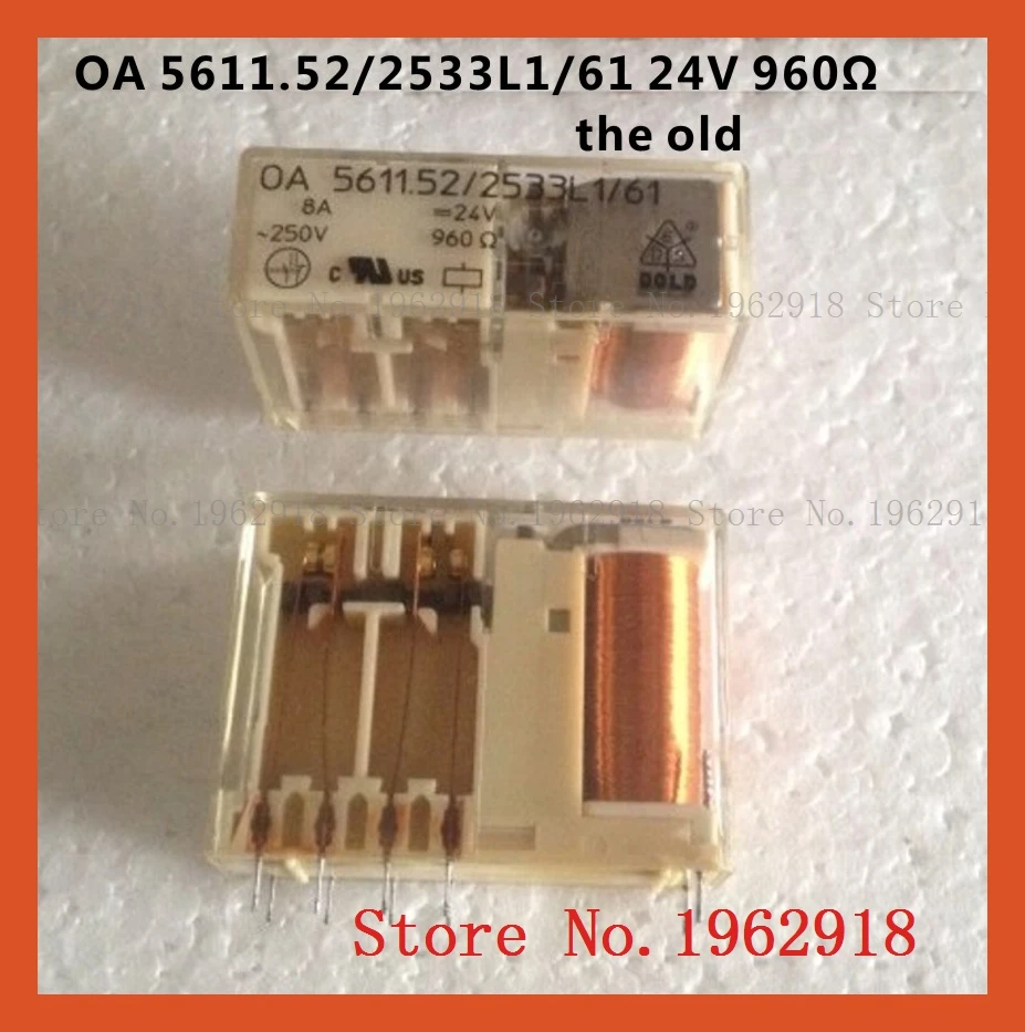 

OA5611.52/2533L1/61 24V 960Ω relay 5611.52 8A OA5612.50/2448L1/61 24V 600Ω the old OA 5612.54/2463L1/61 24V 720Ω the old