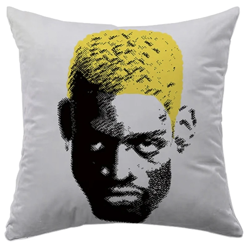 

Throw Pillow Covers Dennis Rodman Cushion Cover The Worm Sofa Car Bed Decor Square Pillowcase 40x40 Short Plush Dakimakura Gift