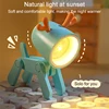 LED Mini Night Light Cute Dog Deer Foldable Desk Lamps Desktop Ornament Book Light Kids Room Bedside Bedroom Decor Holiday Gifts 3