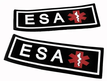 PVC Service Dog ESA patch Dogline Emotional Support Animal Patch Hook back for Dog Harness and Vest 1