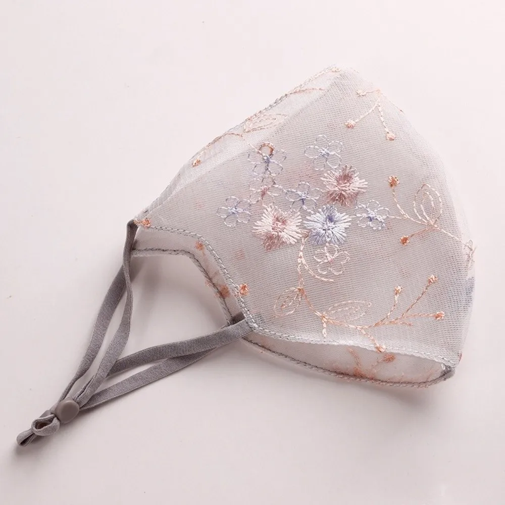 Elegant Lace Face Veil Scarf with UV Protection and Breathable Design