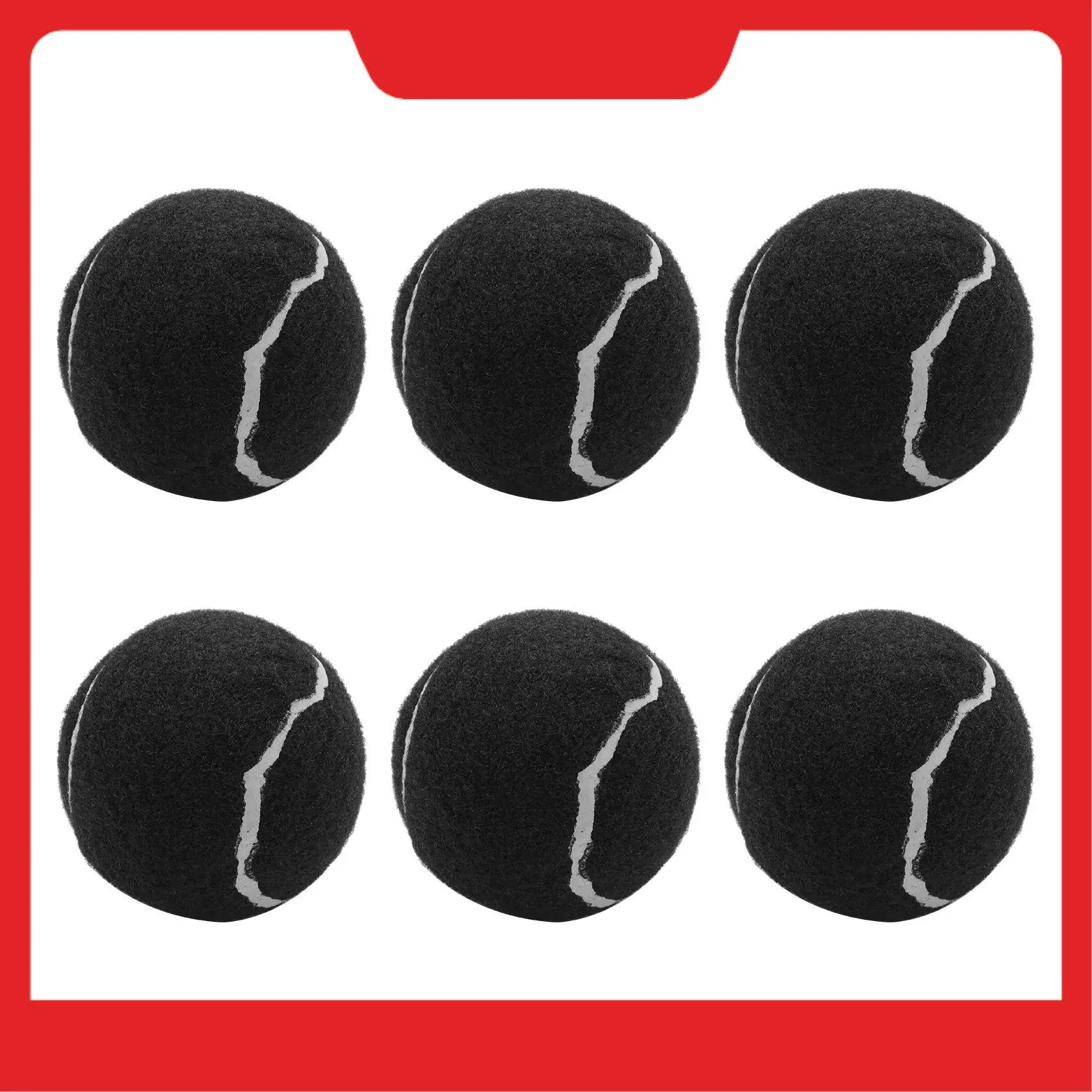 NEW-6Pcs 팩 테니스 공 내마모성 탄성 훈련 공 66Mm 여성 초보자 연습 테니스 공