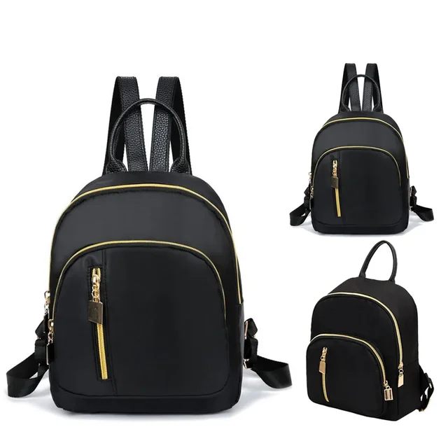 Women's Large Capacity Multizipper Backpack, Travel Shoulder Bag, Organize Your Belongings, Waterproof and Durable, Black 5