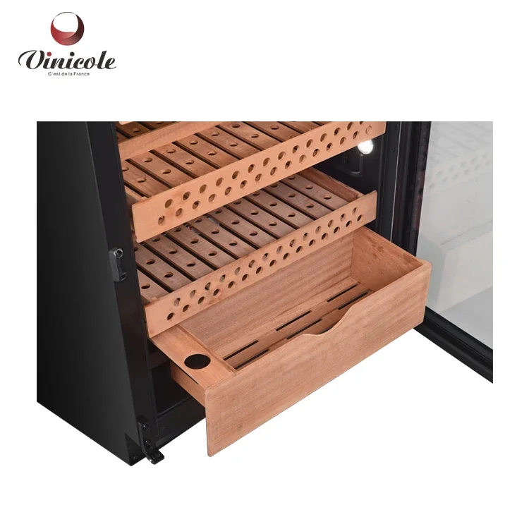 Large Constant Temperature Cigar Cooler Humidor Spanish Cedar Wood Electric Cigar Cabinet