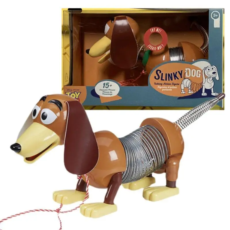 Pixar-figuras de acción de Toy Story 4, modelo de perro Slinky parlante, juguetes de colección de muñecas