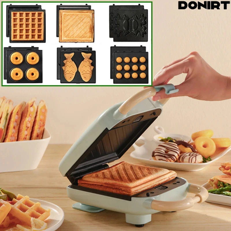 Elektrische Tosti Maker Broodrooster Maken Machine Ontbijt Sandwiches Wafels Taiyaki Takoyaki Donuts Bakvorm Bakvorm