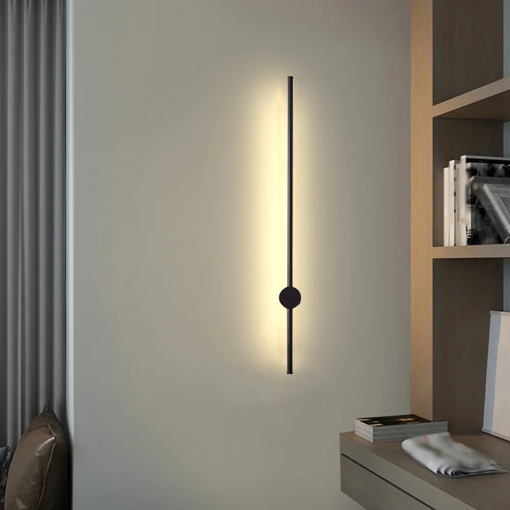 

Smart LED Wall Lamp Sconce Long Wall Light 350° Rotation For Indoor Home Decor Bedroom Living Room Lighting Sofa Background