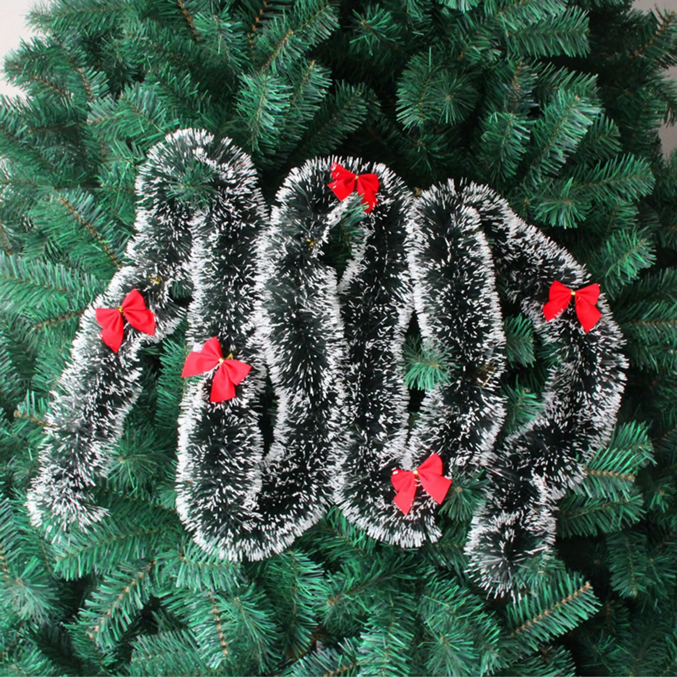 1pc-Christmas Eve Decoration Bar Tops Ribbon Garland Christmas Tree Kitchen Ornaments Wedding Party Decoration Prop