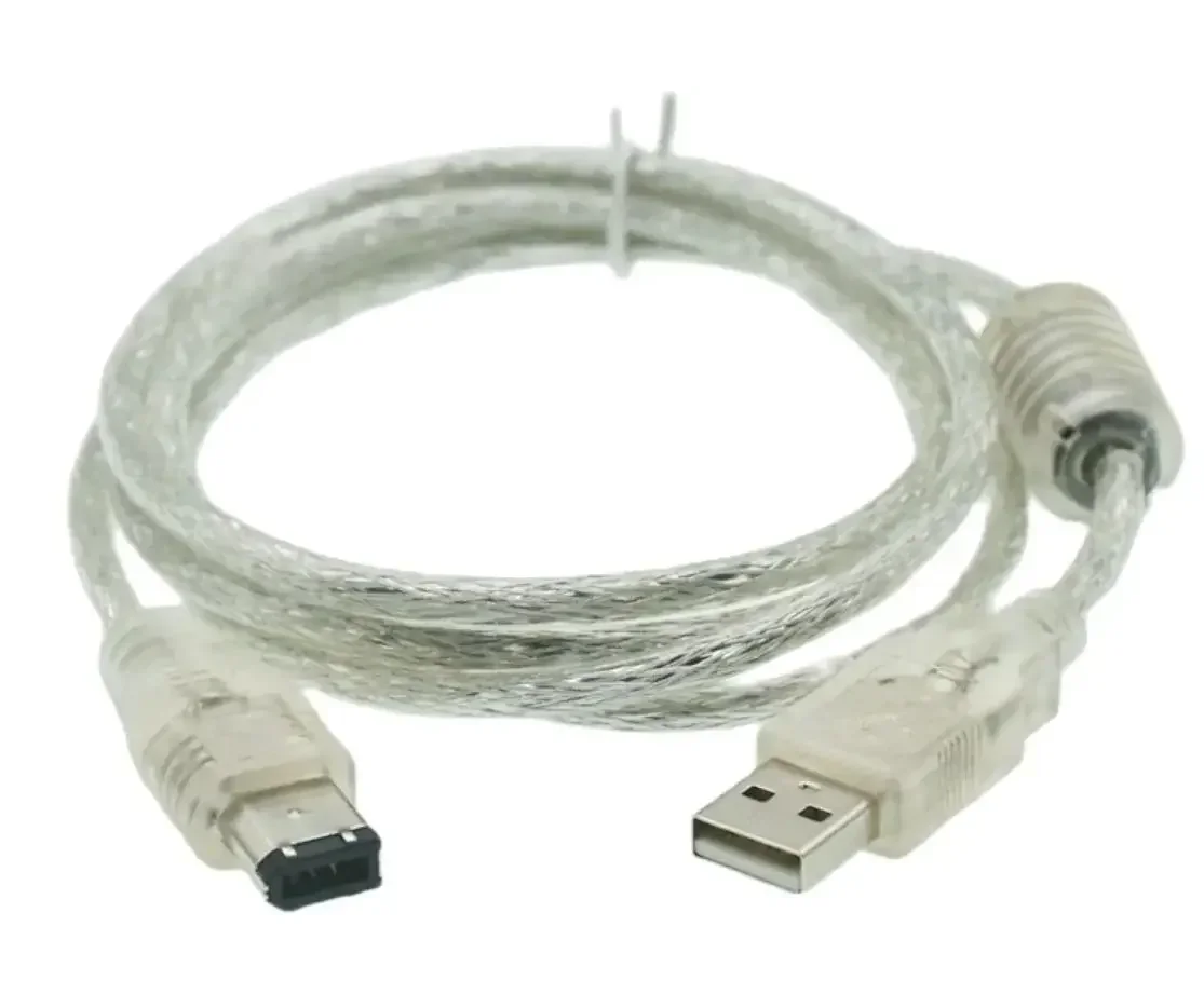 1.5M 파이어와이어 IEEE 1394 6핀 남성-USB 2.0 4핀 남성 어댑터 변환기 데이터 케이블 카메라 DV 획득 카드용 케이블 코드