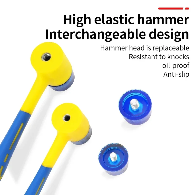 Installation Hammer Rubber Hammer Double Head Rubber Handle Removable Isolated Installation 25mm-45mm