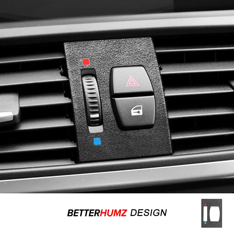 For BMW X3 F25 X4 F26 Alcantara Center Console Emergency Flasher Button Trim Sticker Car Interior Tuning Accessories