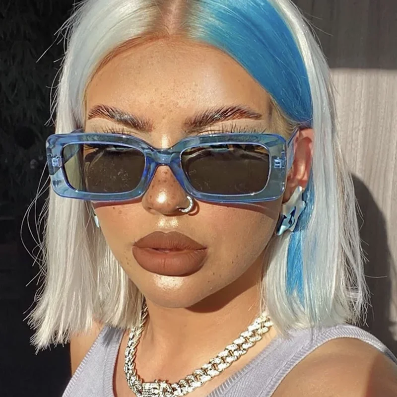 

Square Retro Sunglasses Woman Vintage Black Sun Glasses For Male Fashion Brand Designer Rectangle Mirror Female Oculos De Sol