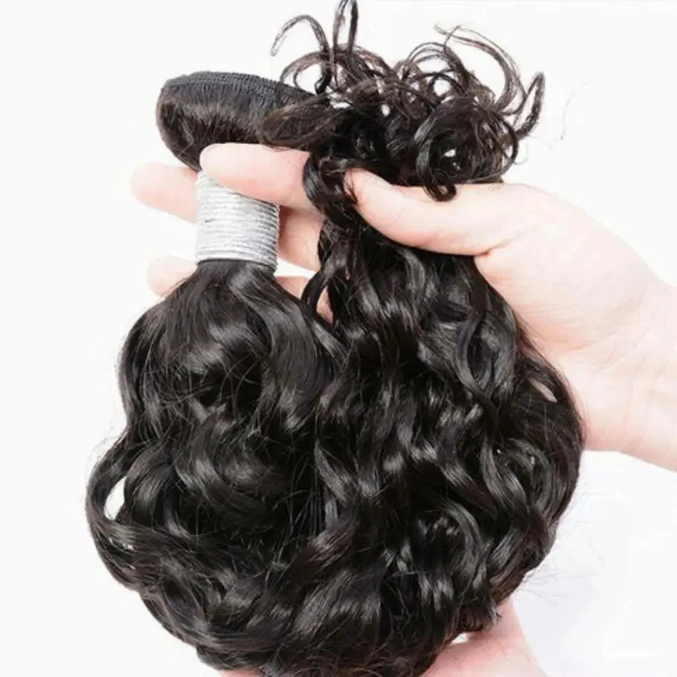 4 Bundles Weave Water Wave Human Hair Bundles Natural Color 8-30 Inch Brazilian 10A Double Weave Extensions Human Hair