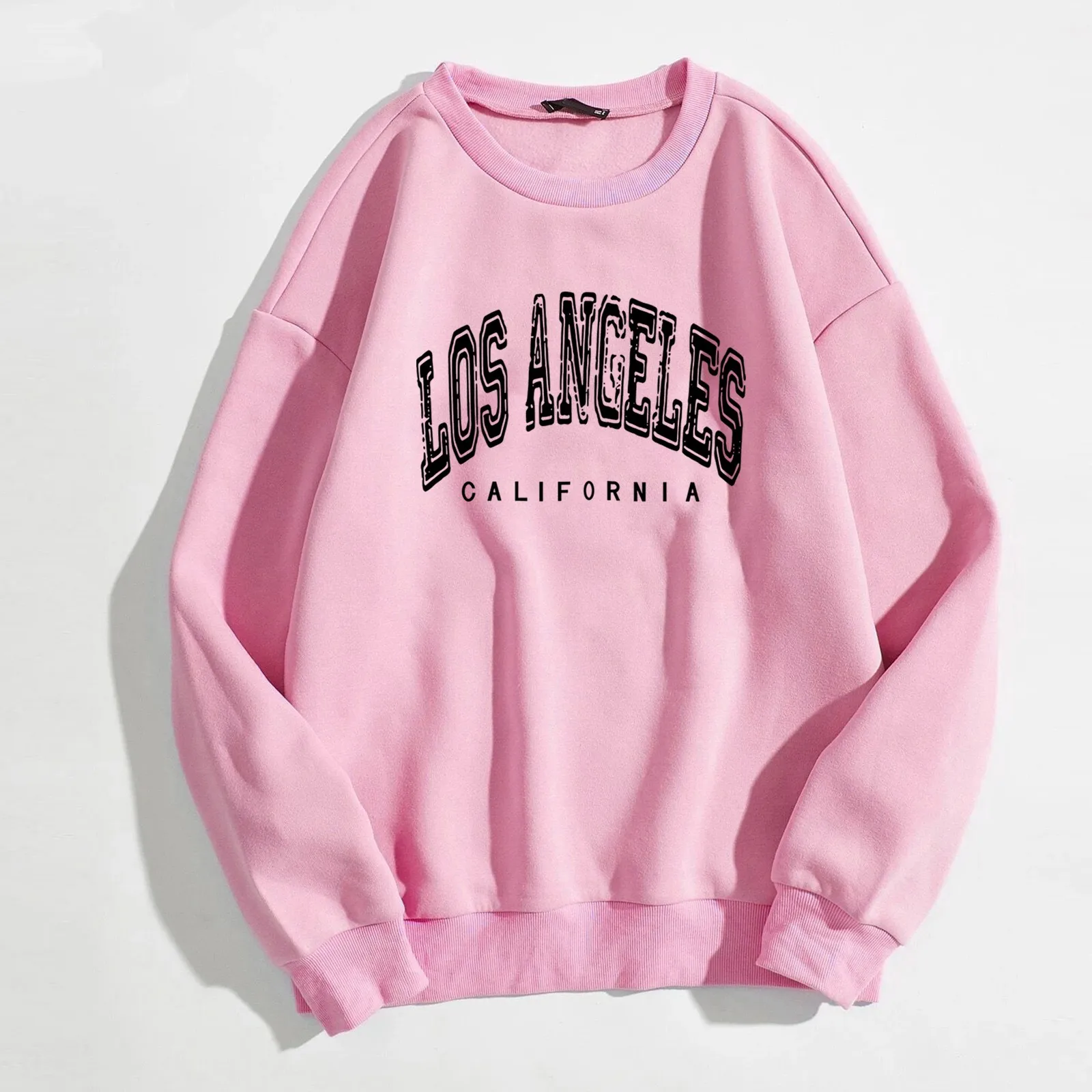 

Осенние женские пуловеры, свитшот, корейский пуловер для женщин, уличная мода, Harajuku, Женский винтажный свитшот с надписью Los Angeles
