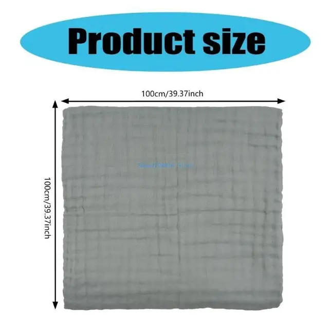 6-Layer Baby Swaddles Blanket Solid Cotton Small Quilts for Infants Soft & Comfortable Newborns Wrap Strollers Cover 6