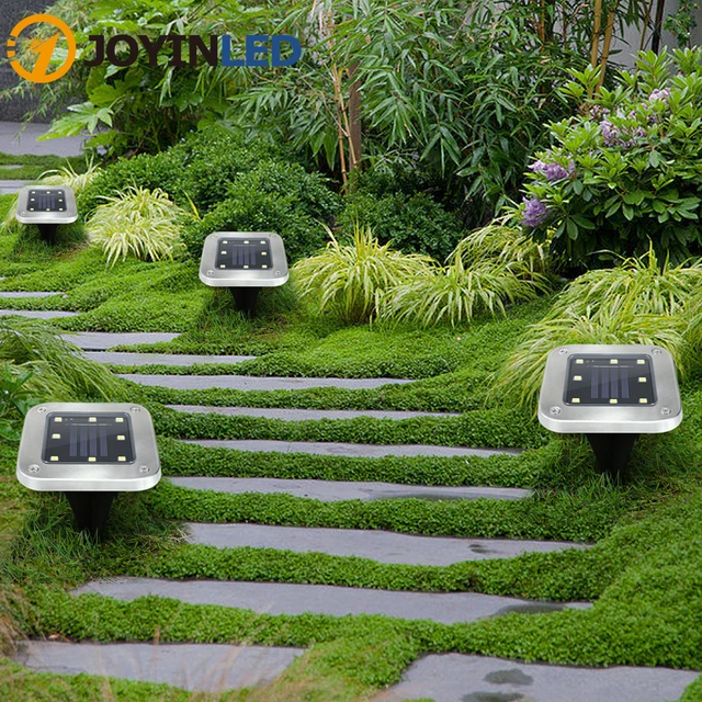 Napelemes Földi Lámpák, 4-Pack Led Kültéri Napenergia-Lámpák, Vízálló Világítás A Sétány Teraszos Udvarához