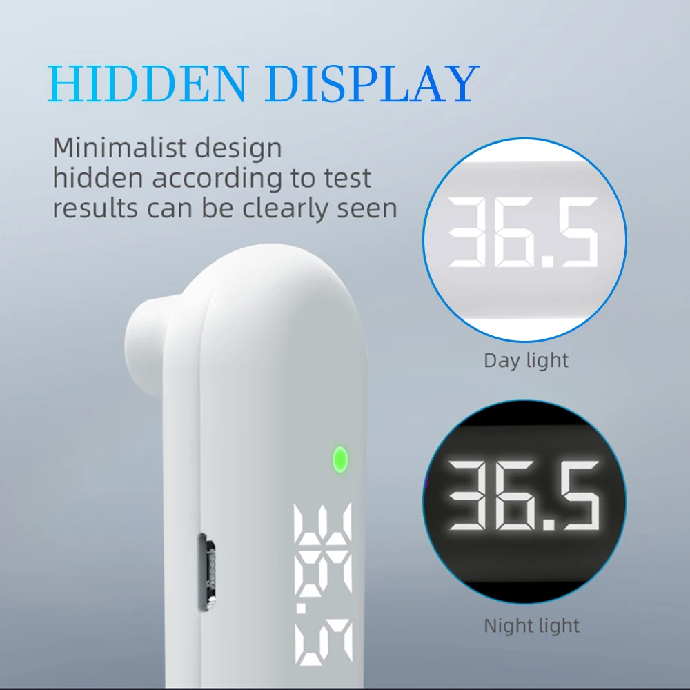 Glass Free Thermometer USB Rechargeable Digital Contactless Accuracy Non-contact Body Temperature Meter