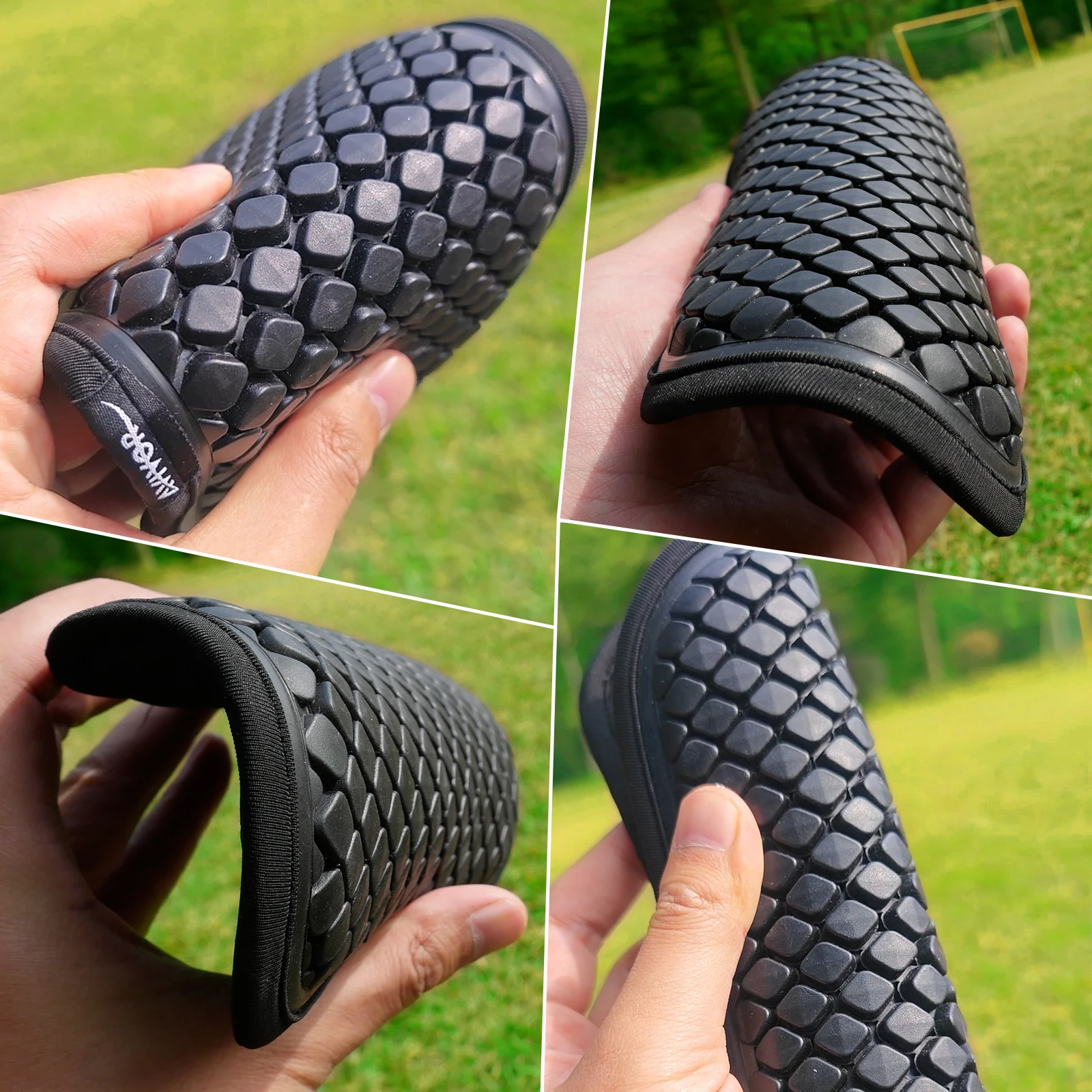 Soccer Shin Guards AVIVOR Teen/Adult Soccer Shin Guards Breathable 3-Layer Design Durable Multi-Sport Protection (Soccer/Skateboard/Bike) shin guard pads