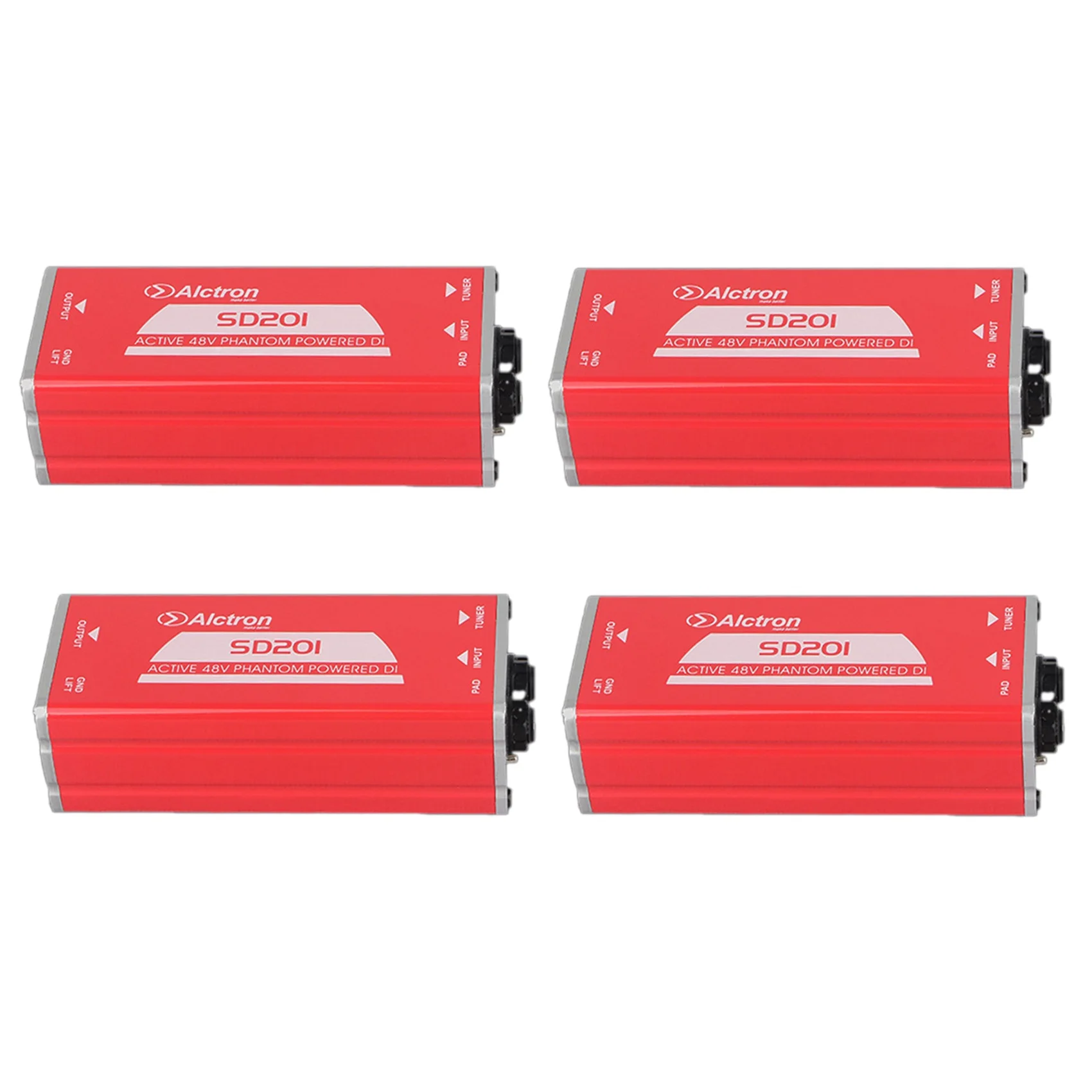 4X Alctron SD201 액티브 DI 박스 임피던스 변환 DIBOX 전문 무대 효과 직접 연결 박스