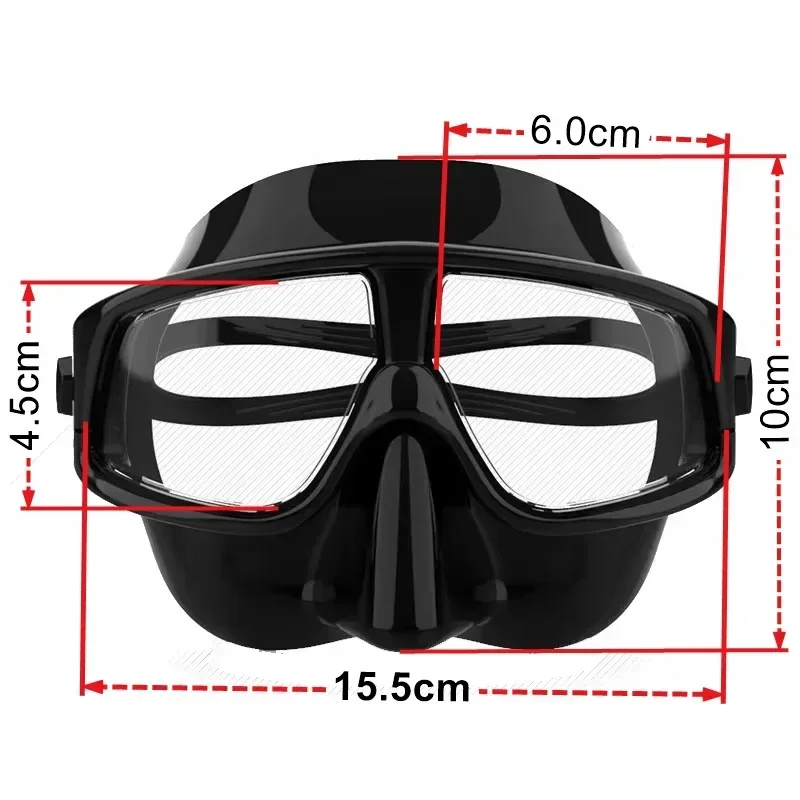 Low volume diving mask Snorkeling Swimming Goggles   Anti Fog Liquid Silicone Resin Lens 6