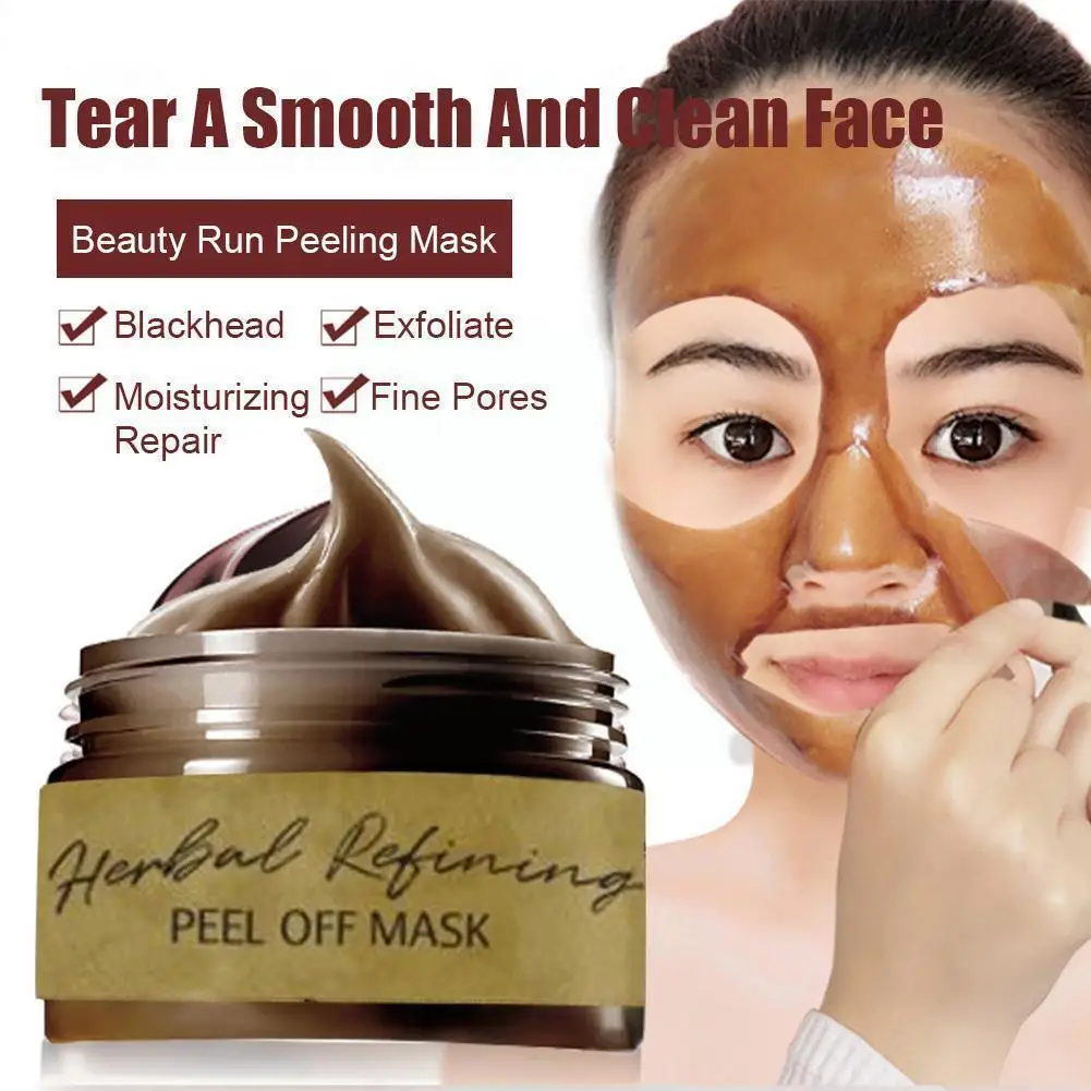

120ml Remove Blackhead Cleaning Mask Peel Off Mask Masks Beauty Tearing Pores Shrink Skin Cosmetic Herbal Refining Care D7A2