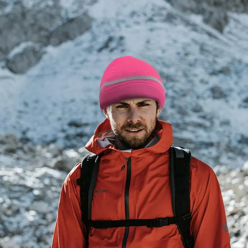 Reflective Winter Hat Winter High Visibility Unisex Beanie Warm Cuffed Hat Safety Beanie Reflective Windproof