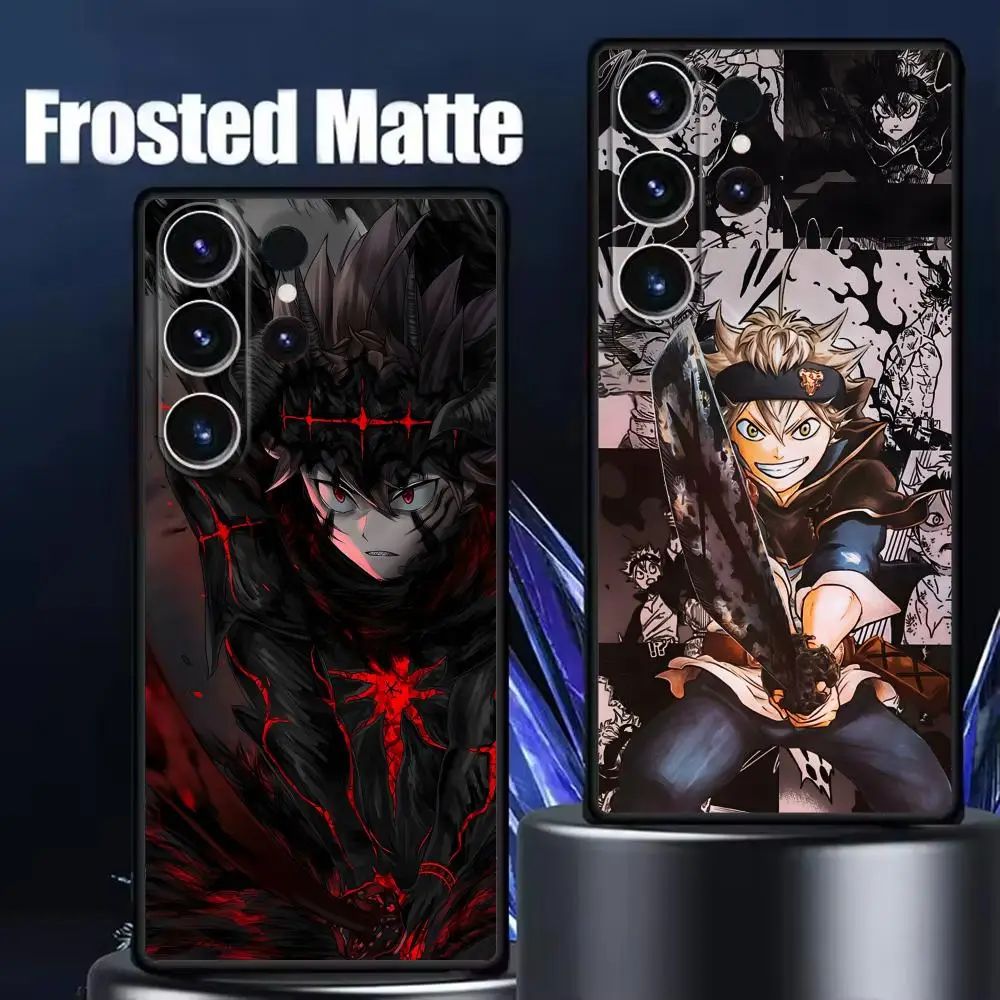 Black Clover Anime Soft Black Phone Case