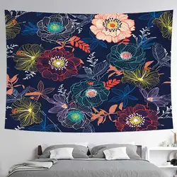 Printed Tapestry Flower Green Plant Moon Wall Hanging Hippie Mandala Bedspread Bohemian Art Home Decor