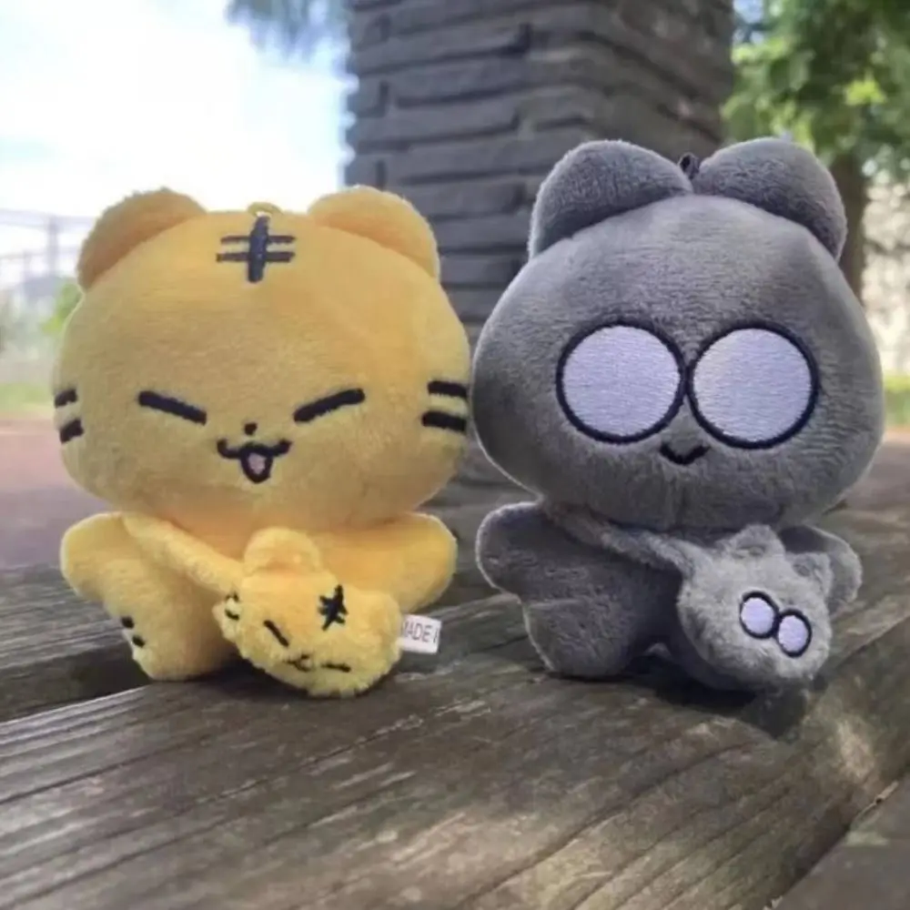New 10cm Tiger Stuffed Keyring Kpop Idol Key Chains Plush Doll Keychain Filling PP Cotton Toy Wonwoo Hoshi Tiger Figure Doll 5