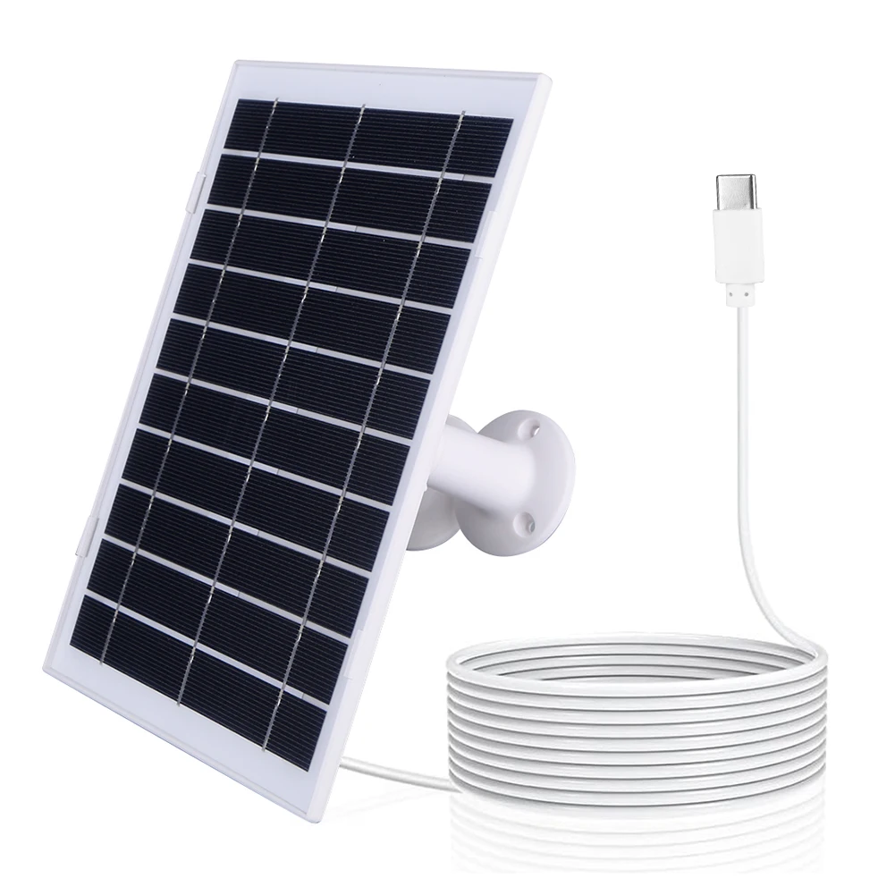 카메라 태양 전지 패널 충전기 마이크로 USB, USB-C, DC5521 태양 전지 패널 키트, IP65 방수, EufyCam, Wyze 캠용 9.8Ft 충전 케이블, 30W