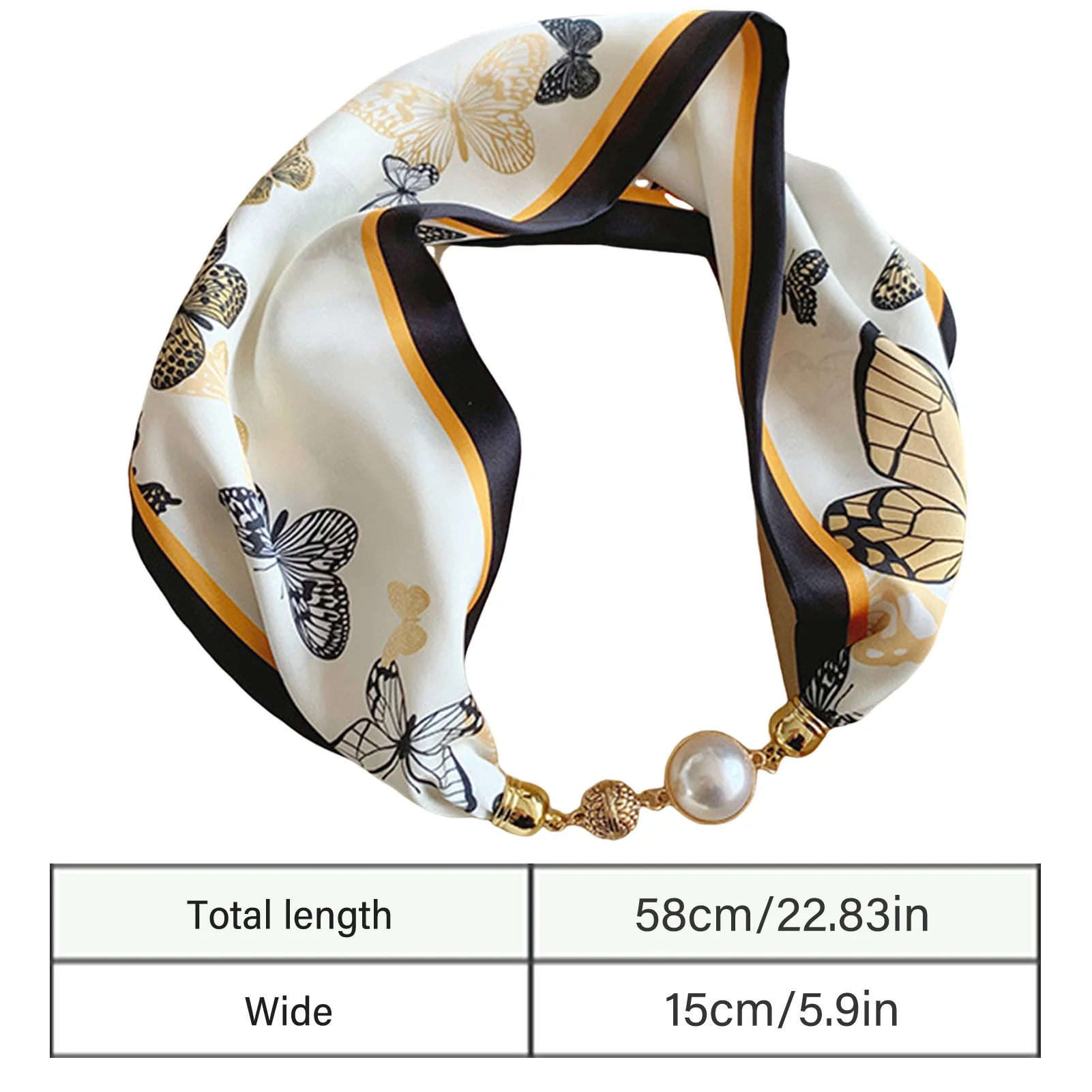 Printed Silk Women's Head Scarf Breathable Comfortable Fabric Shawl Scarf for Daily Casual Shopping Dating Wear 5