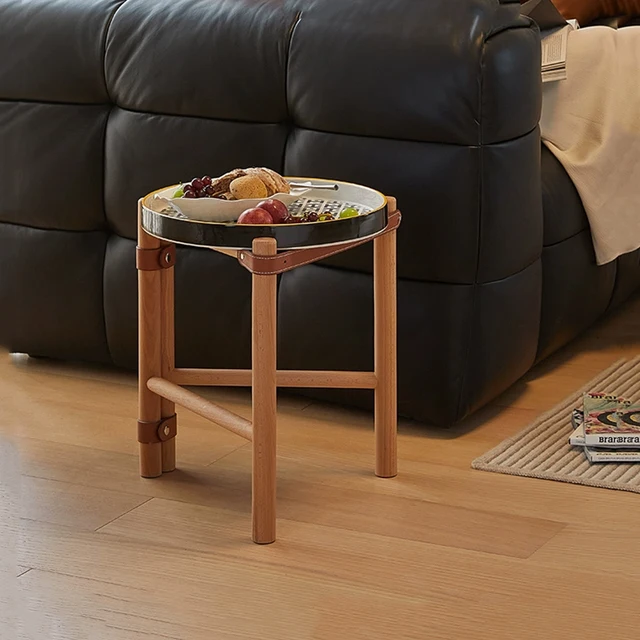 Equestra Leather-Tie Side Table 4