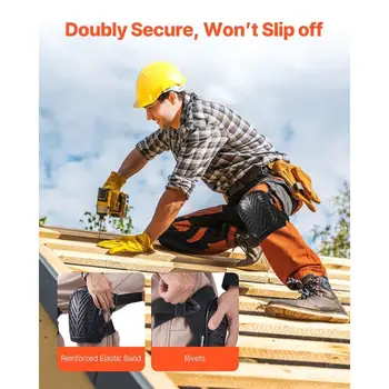 Adjustable Gel Foam Knee Pads for Men and Women Heavy Duty for flooring Gardening for work 3