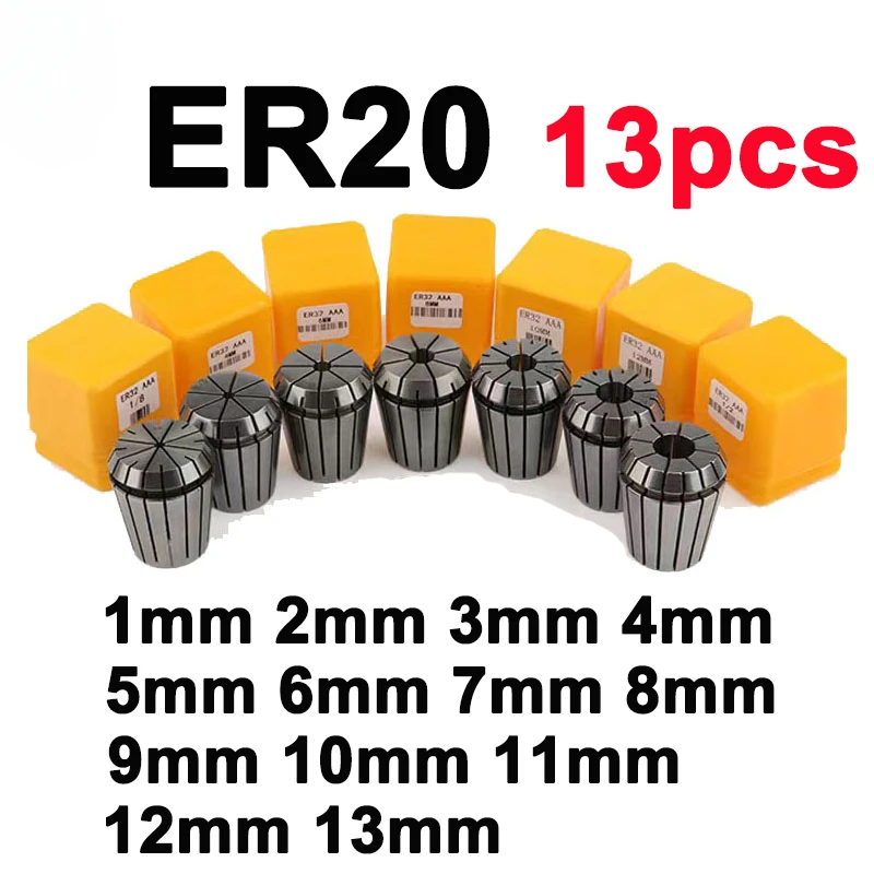 ER11 ER16 ER20 ER25 Collet Chuck Set 1-16mm Spring Collet For CNC Machining Center Engraving Machine Lathe Mill Tool ER Collect spring collet spring collet chuck collet chuck holder engraving collet chuck collet chuck tool holder wrench nut collet collet clamping tool