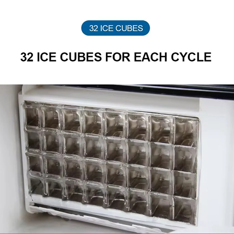 Electric Ice Maker Commercial Or Home Use Ice Making And Crushing All In One Machine Fully Automatic Cube Machine