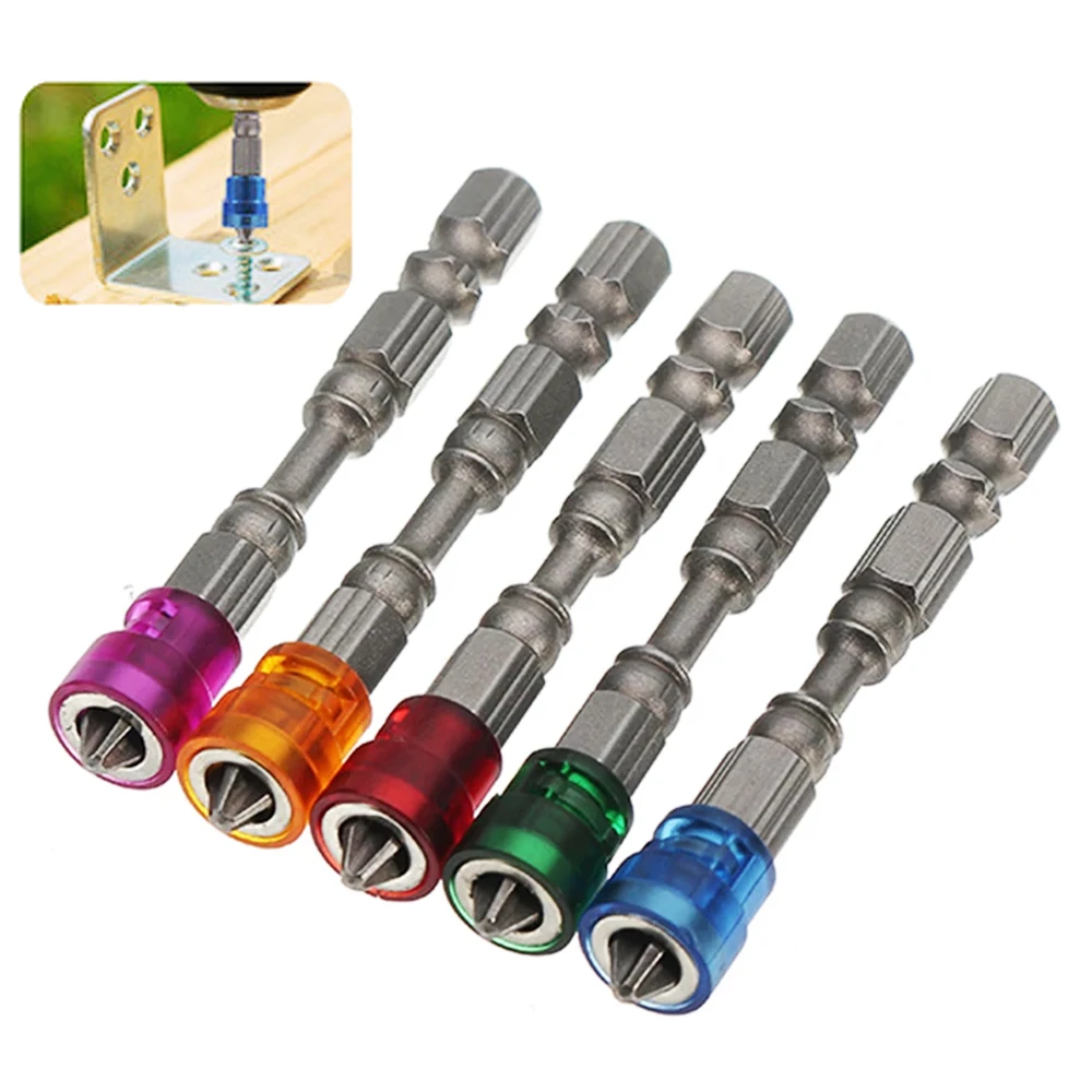 Magnetic Screwdriver Bit Drill Cross-head PH2 1/4 Inch Hex Shank 5Pcs Drywall Electric Set magnetic screwdriver set screwdriver set magnetic screwdriver bits magnetic screwdriver bit set screwdriver bit
