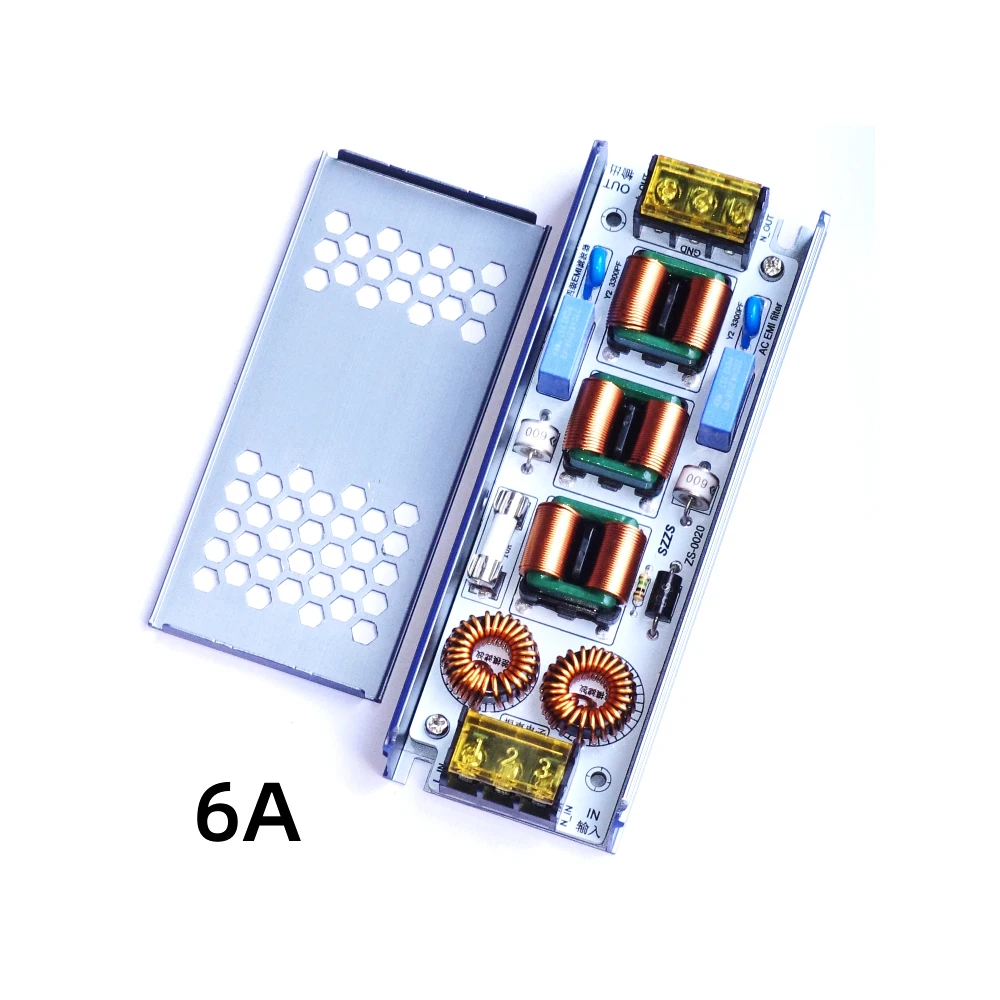 6A 10A AC EMI-Filter 110V 220V 4-Stufen Impuls- und Überspannungsschutz Blitzschutz Stromfilter EMC Audio-Verstärker Luftreiniger – Detail 5