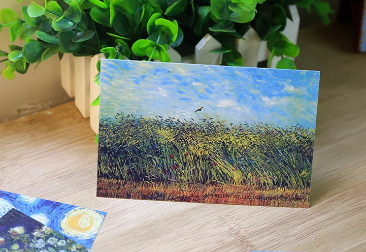 30 Sheets Van Gogh Art Series Postcards, Retro Greeting Card, Decorative Postal Card, Message Lettercard Of That Can Be Mailed