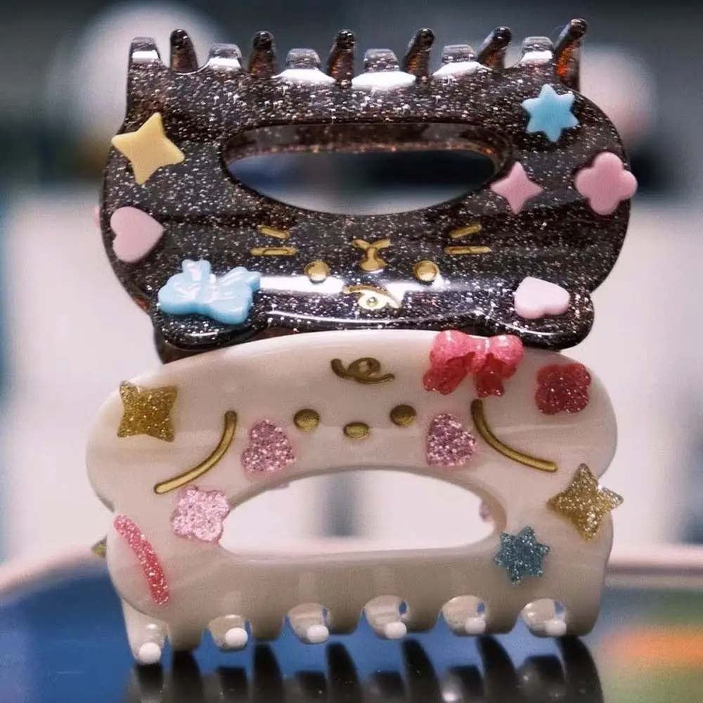

Fashion Hair Clip For Women Girls Hair Accessories Cartoon Acrylic Cat Dog Hair Claw Mid Size Star Bowknot Shark Clip Headwear