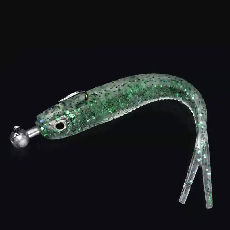 AS Cluster Soft Lure Jig Head T Tail Wobbler Fishing Bait Pesca Metal Fish Sea Bass Leurre Tackle Swim Cast Bait