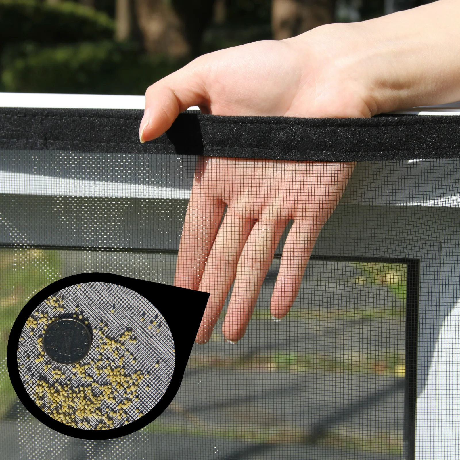 Window Anti-mosquito Screen Mesh Custom Black Self-installed Invisible Screen Mesh Home Self-adhesive Perforation-free