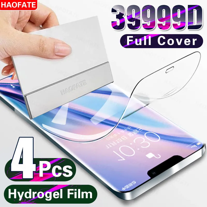 

4Pcs Hydrogel Film Screen Protector For iPhone 13 12 Mini X XR Xs Max Screen Protector on iPhone 11 12 13 14 Pro Max Not Glass