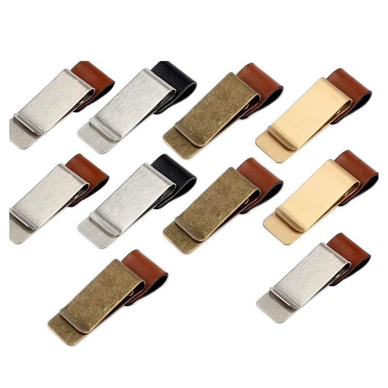 10PCS Pen Loop Holder Pen Clip Notebook Pen Holder with Brass Clip