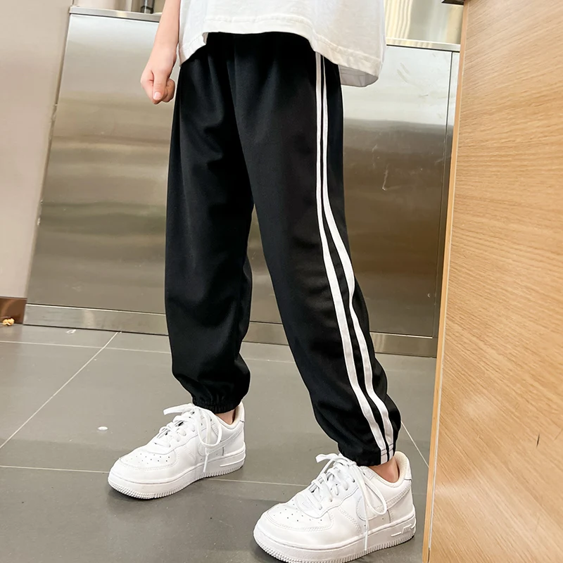 boys and girls sports pants 1/3 Pieces Children's summer solid color basic sports pants boys casual Joker elastic waist girl sweet and lovely mosquito pants by Shop1102811558 Store Change name: 3